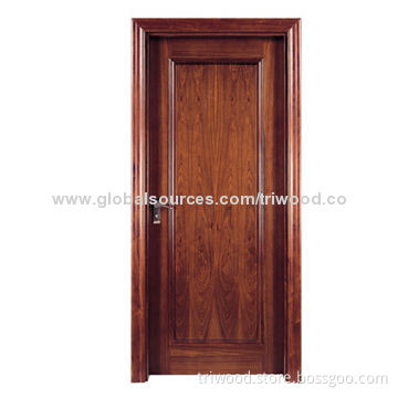 Interior Wooden Laminated Door, Timber Material with Natural Wood Veneer and Eco-friendly Paint